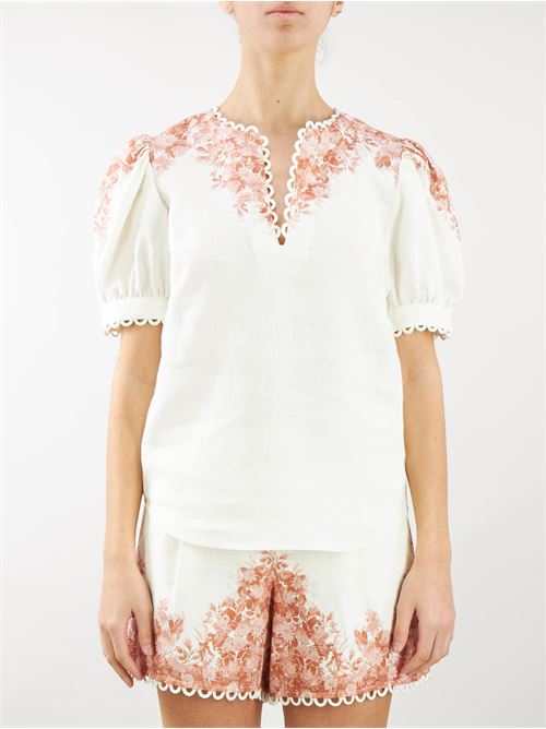 Linen blouse with floral print Twinset TWIN SET | Blouse | TT240211683